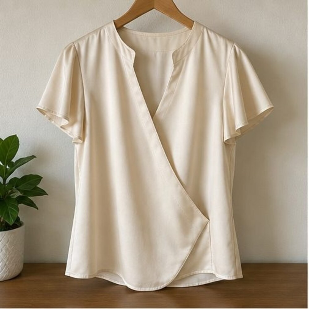 Cream Ruffle Blouse
